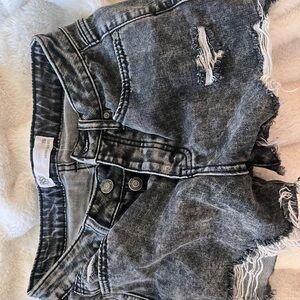 RSQ Black Distressed Denim Shorts